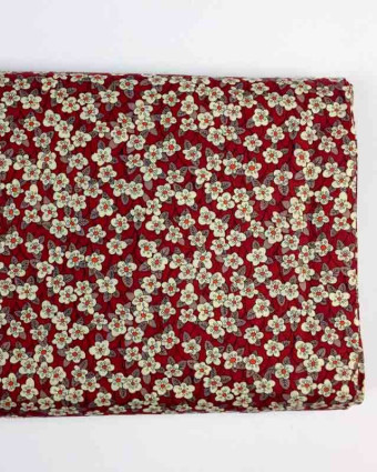 Coton Liberty FFION rose fuschia - Mercerine.com