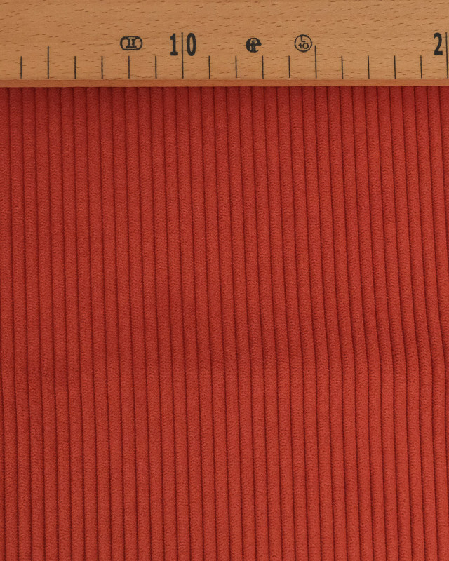 Velours Côtelé Ameublement Belém Terracotta - Mercerine