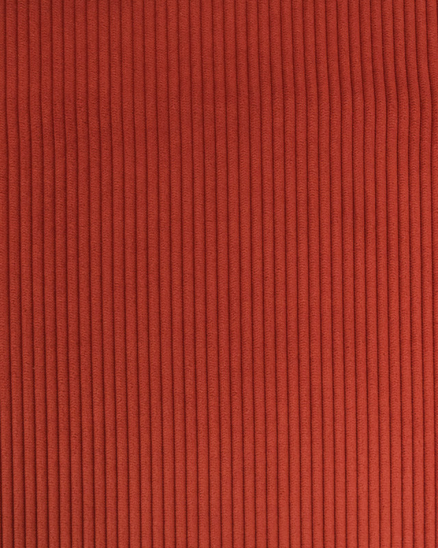 Velours Côtelé Ameublement Belém Terracotta - Mercerine