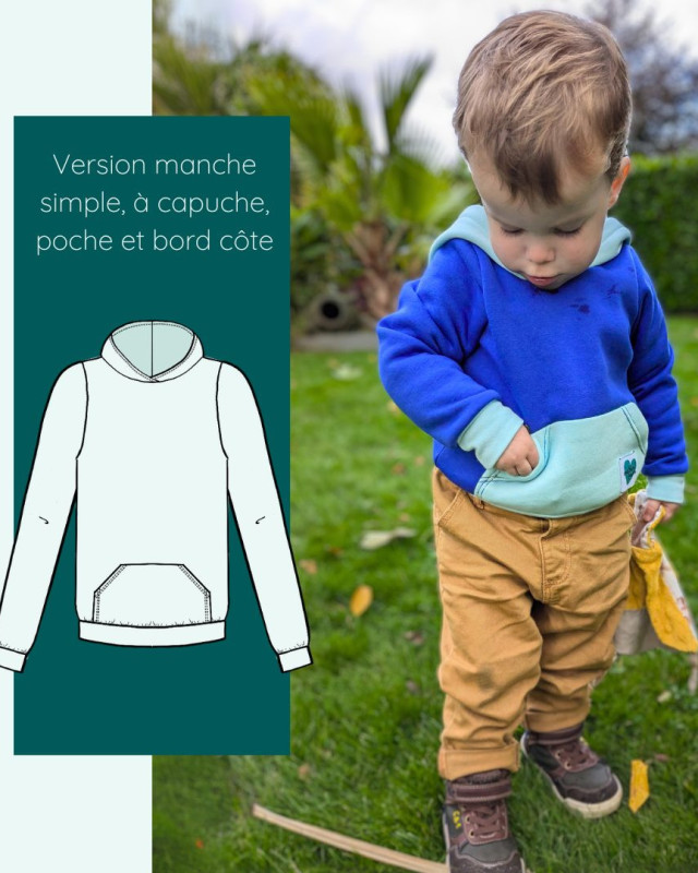 Patron Sweat Calao Kids - Instinct Couture - Mercerine