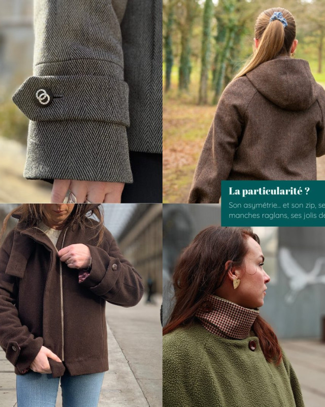 Patron Manteau Ocelot - Instinct Couture - Mercerine