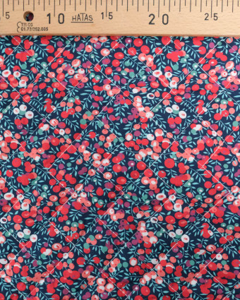 Matelassé Coton Double Face Cerisier Rouge Emeraude - Mercerine
