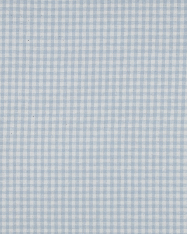 Tissu Flanelle Douce Petits Carreaux Bleu Bébé - Mercerine