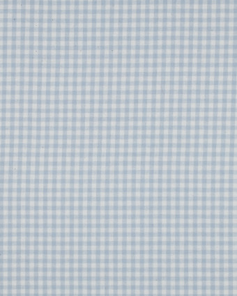 Tissu Flanelle Douce Petits Carreaux Bleu Bébé - Mercerine