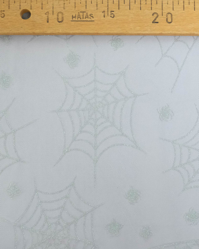 Tissu Halloween Tulle Pailleté Araignée - Mercerine