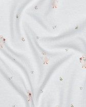 Jersey Coton Bio Motif Petite Oie Blanc