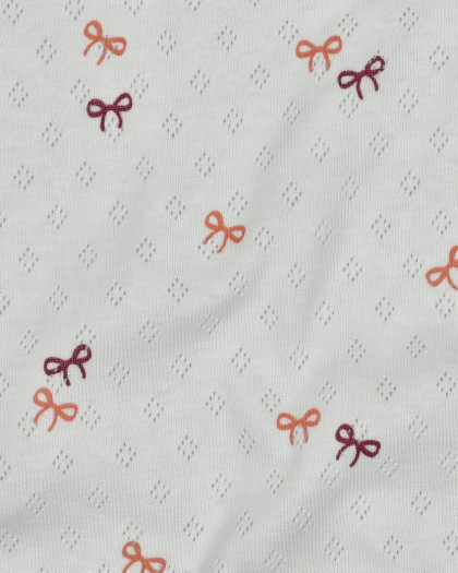Jersey Maille Pointelle Motif Petits Nœuds - Mercerine