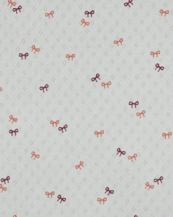 Jersey Maille Pointelle Motif Petits Nœuds - Mercerine