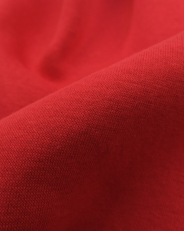 Magasin de tissu : Sweat lourd molleton rouge - Mercerine