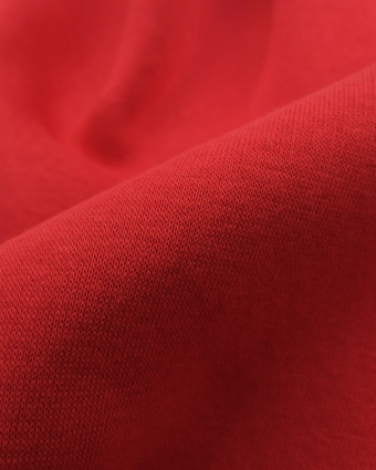 Magasin de tissu : Sweat lourd molleton rouge - Mercerine