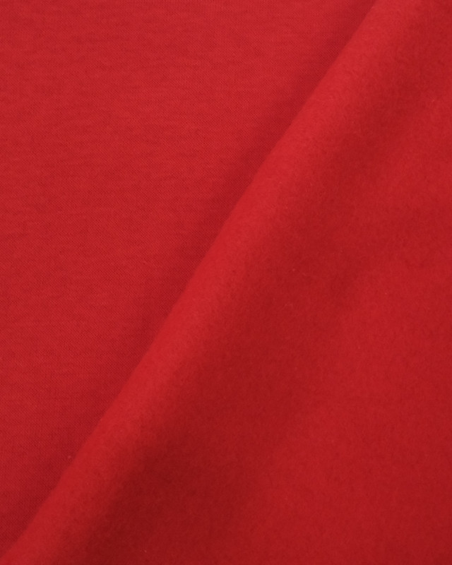 Magasin de tissu : Sweat lourd molleton rouge - Mercerine