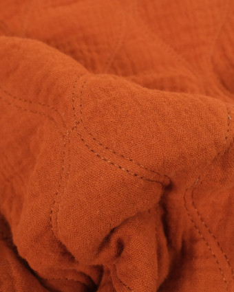 Double Gaze Matelassée Ivy Terracotta - Mercerine