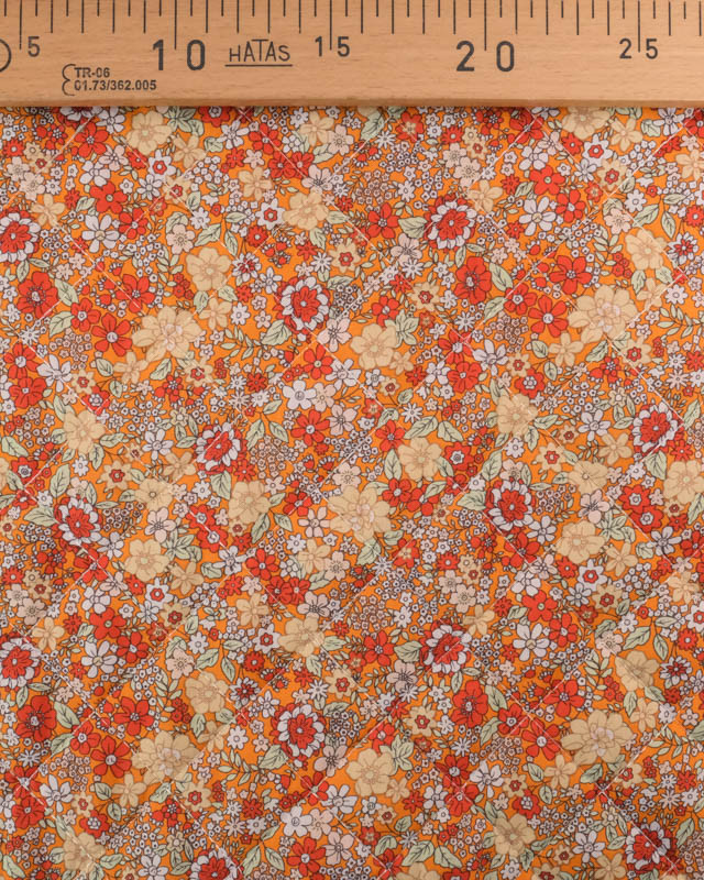 Tissu Matelassé Double Face Champête Rose Pêche  - Mercerine