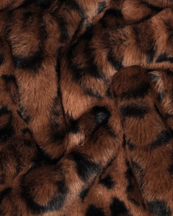 Fausse Fourrure Chocolat Motif Léopard - Mercerine