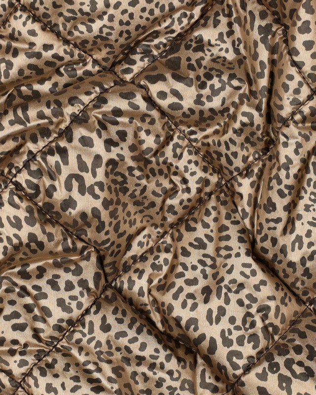 Tissu Matelassé Doudoune Léopard Shiny - Mercerine