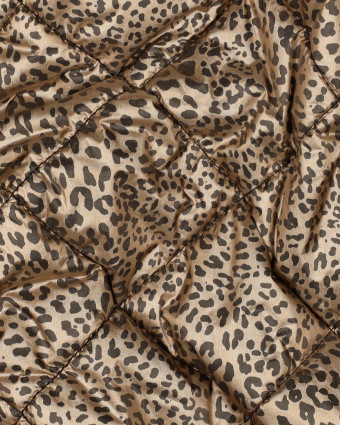 Tissu Matelassé Doudoune Léopard Shiny - Mercerine