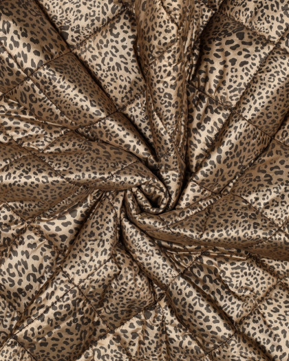 Tissu Matelassé Doudoune Léopard Shiny - Mercerine