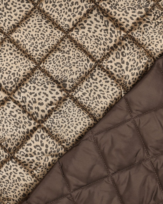 Tissu Matelassé Doudoune Léopard Shiny - Mercerine