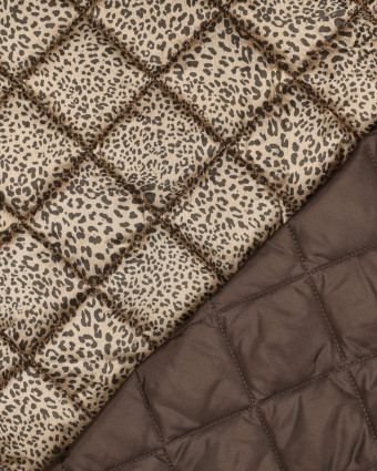 Tissu Matelassé Doudoune Léopard Shiny - Mercerine