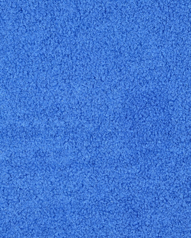 Tissu Petites Petites Bouclettes Envers Polaire Bleu Cobalt 
