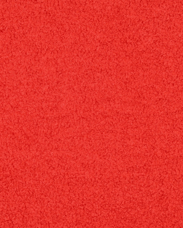 Tissu Petites Petites Bouclettes Envers Polaire Rouge Vif 