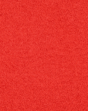 Tissu Petites Petites Bouclettes Envers Polaire Rouge Vif 
