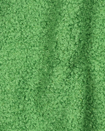 Tissu Petites Petites Bouclettes Envers Polaire Vert