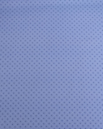 Popeline de Coton à Carreaux et Coeurs Bleus - Mercerine