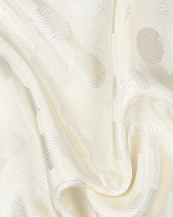 Tissu Viscose Jacquard Pois Ton sur Ton Ecru - Mercerine
