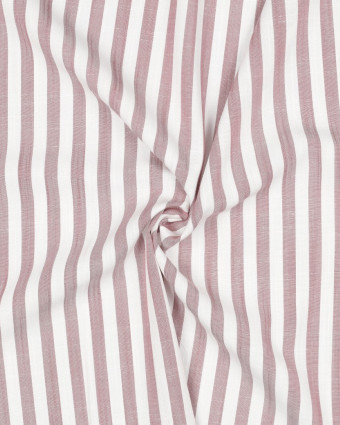 Tissu Viscose à Rayures Roses - Mercerine