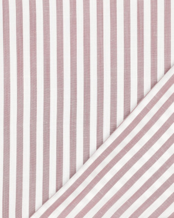 Tissu Viscose à Rayures Roses - Mercerine