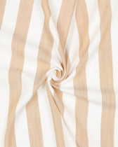 Tissu Viscose à Grandes Rayures Beiges