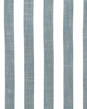 Tissu Viscose à Grandes Rayures Bleues - Mercerine