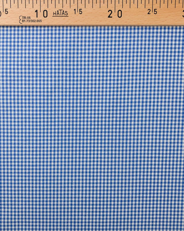 Tissu vichy bleu petit carreau - Mercerine