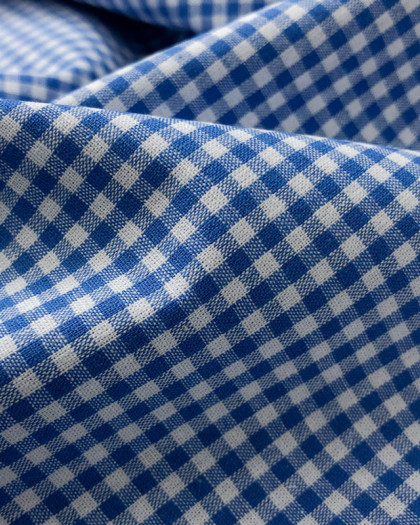 Tissu vichy bleu petit carreau - Mercerine