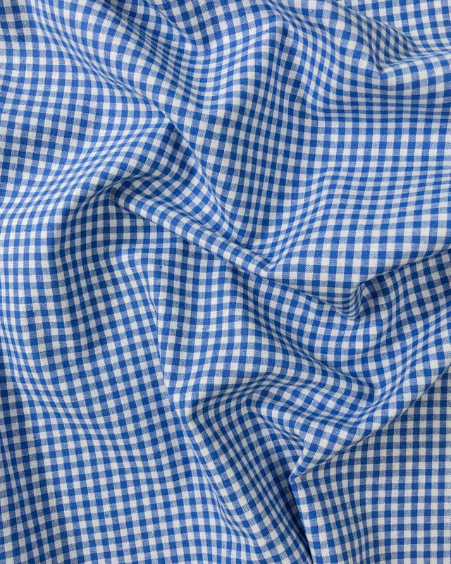 Tissu vichy bleu petit carreau - Mercerine