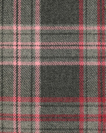  Tissu écossais gris rose - 10cm -  Mercerine