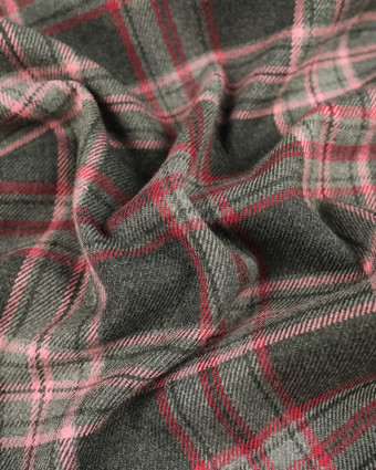 Tissu écossais gris roseMercerine