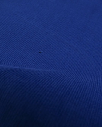 Tissu Velours Coton Milleraies bleu - Mercerine