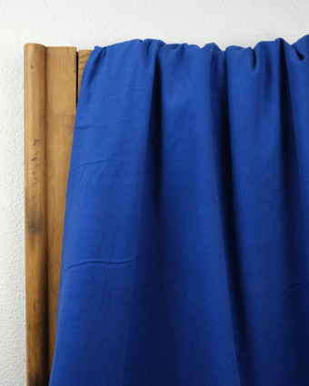 Tissu Velours Coton Milleraies bleu - Mercerine