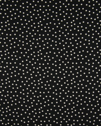 Tissu Viscose sergé Pois noir - Mercerine