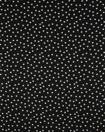 Viscose sergé Pois noir - Mercerine