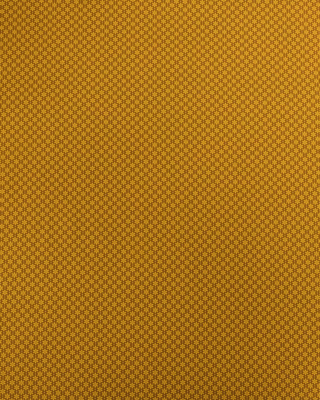 Popeline de Coton à Petites Fleurs Ocre - Mercerine