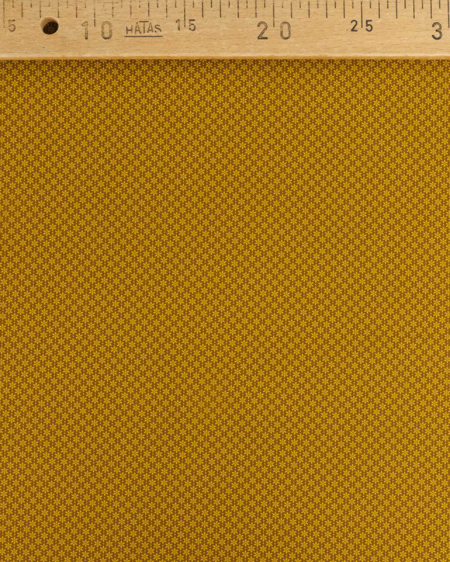 Popeline de Coton à Petites Fleurs Ocre - Mercerine
