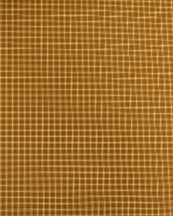Popeline de Coton à Petits Carreaux Ocre - Mercerine