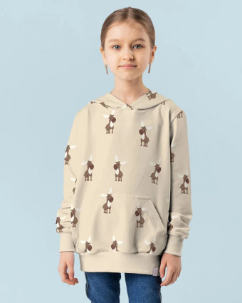 Tissu Sweat envers doudou Renne - Mercerine