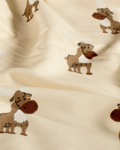 Tissu Sweat envers doudou Renne - Mercerine