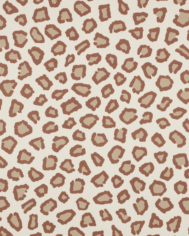 Tissu Imperméable Motif Léopard Ecru - Mercerine