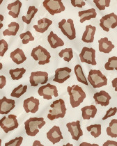 Tissu Imperméable Motif Léopard Ecru
