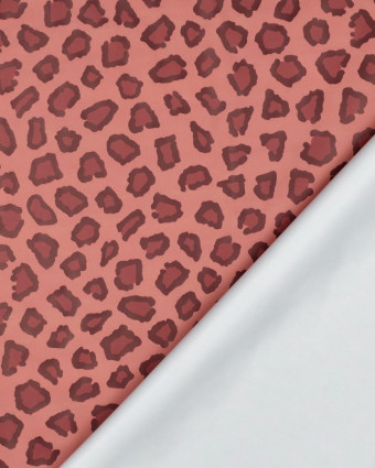 Tissu Imperméable Motif Léopard Vieux Rose - Mercerine